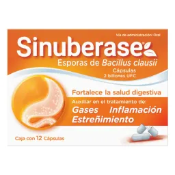 Sinuberase 12 Caps Bacillus Clausii