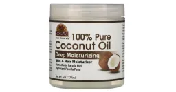 Aceite de coco natural para el cabello y la piel en envase de tarro 177 ml Okay