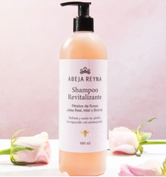 Shampoo revitalizante petalos de rosas jalea y miel 480 ml Abeja Reyna