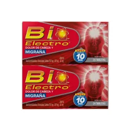 Bio-Electro250/250/65Mg 24 Tab (Paracetamol/Acido Acetilsalicilico/Cafeina)