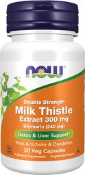 Silymarin milk thistle 300 mg 50 vcaps Now