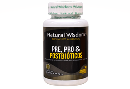 Pre pro y postbioticos 30 capsulas Natural Wisdom