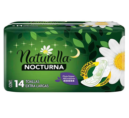 Tas Sanit Naturella  Nocturna Ext Larg 14Pz