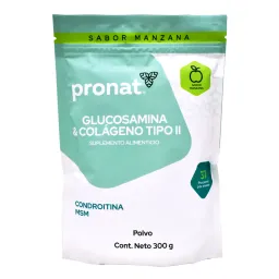 Glucosamina & colageno tipo ii sabor manzana Pronat 300 gr