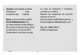 Meticorten 5 Mg 30 Tab prednisona
