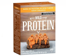 Barras de proteina caramelo 5 pzas display wild Protein