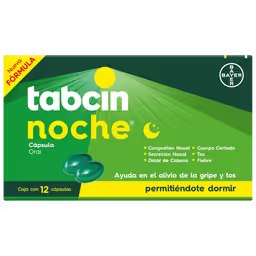 Dextrometorfano doxilamina fenilefrina paracetamol caps c12 s Tabcin pods noche