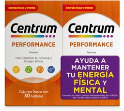 Centrum performance tab 30 vitaminas ginkgo biloba ginsen