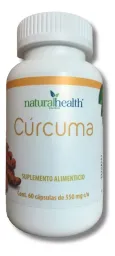 Curcuma frasco con 60 cap de 550 mg c u Natural Health