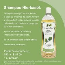 Shampoo hierbasol frasco 250 mls