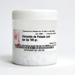 Hidroxido De Potasio Lenteja QP 100 Gr