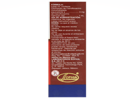 Sophixin Ofteno 3 Mg Solución 5 Ml (Ciprofloxacino)