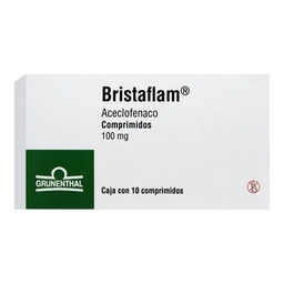 Bristaflam 100 mg 10 tabletas aceclofenaco