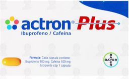 Actron Plus 400/100 mg 10 caps cafeina ibuprofeno