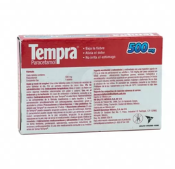 Tempra 500 Mg 20 Caplets (Paracetamol)
