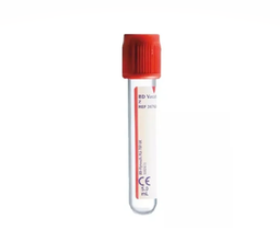 Tubo Vacuette color rojo con gel separador 5 mL 13x100