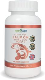 Aceite De Salmon Noruego Frasco C/90 de 1.3 G C/U