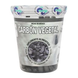 Carbon Vegetal 150 Capsulas Herbomex
