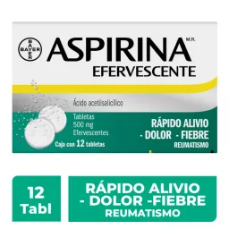 Aspirina Ad 500 Mg 12 Tab Eferv (Acido Acetilsalicilico)
