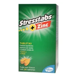 Stresstabs 600 zinc 30 tab cobre vitaminas zinc
