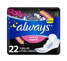 Tas Sanit Always Nocturna Transparente C/A 22Pz