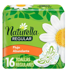 Toallas sanitarias manzanilla regular 16 pza Naturella