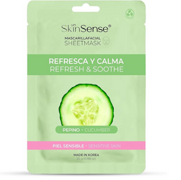 Mascarilla facial de tela pepino 25 gr Skin Sense