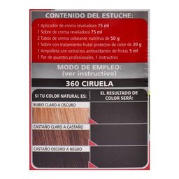 Tinte nutrint ciruela castano oscuro rojizo 360 Xiomara