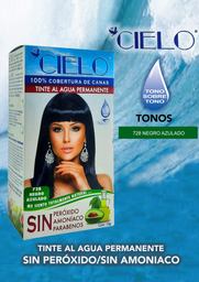 Tinte agua cielo negro azulado no. 728