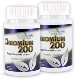 Chromium 200 Natural Health frasco con 90 capsulas 500mg c/u