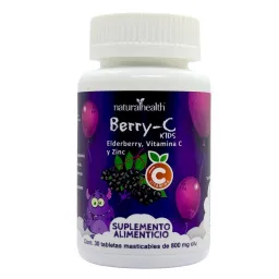 Berry-c Natural Health frasco con 30 tabletas de 800 mg