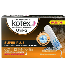 Kotex Unika Tampones Digitales Flujo Super Abundante