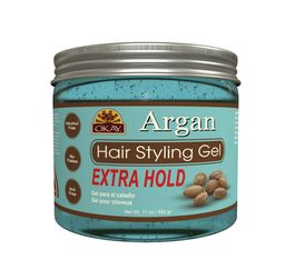 Gel de argan para peinar de alta fijacion 7 oz Okay