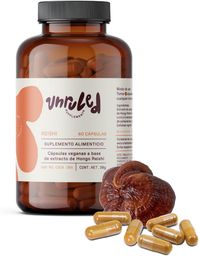 Capsulas reishi Unruled Foods frasco con 60 capsulas 30g
