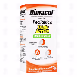 Dimacol ped sabor frambuesa sol fco 60 ml guaifenesina fenilefrina dextrometorfano