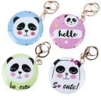 Espejo de bolsillo con llavero de panda 1 pieza Flori
