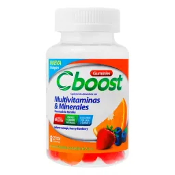 C Boost Frasco Con 90 Gomitas Suplemento Con Vitaminas Y Minerales Gummies