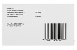 Aldomet 250Mg Tab 50 (Metildopa)