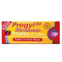 Progyl 30 efervecente frutos rojos tabs