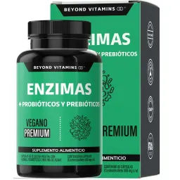 Enzimas Digestivas  con probioticos Bayond Vitamins fraco con 60 capsulas
