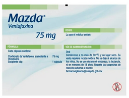 Mazda 75 mg 20 caps clorhidrato de venlafaxina