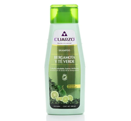 Shampoo de bergamota y te verde 550 ml Cuarzo