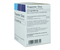 Trayenta Duo Tabs 25/500 Mg V-60 (Linagliptina/Metformina)