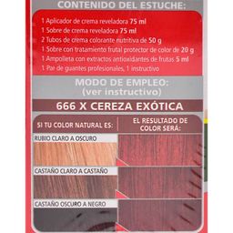 Tinte Nutrint Cereza exotica rub osc x tra rojo 666 Xiomara