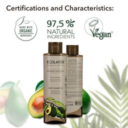 Ecl green hair shampoo nutrition strength organic avocado 250 ml Ercolatier