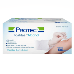 Toallitas con Alcohol Protect Caja con 100 Piezas