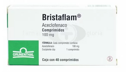 Bristaflam 100 mg 10 tabletas aceclofenaco