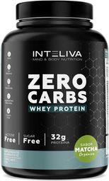 Proteina whey zero carbs 1 kg sabor matcha Inteliva