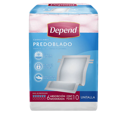 Pañal Depend Predoblado 60 x 90 cm Unitalla 10 Piezas