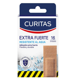 Curitas extra fuerte resistente al  agua 16 pza